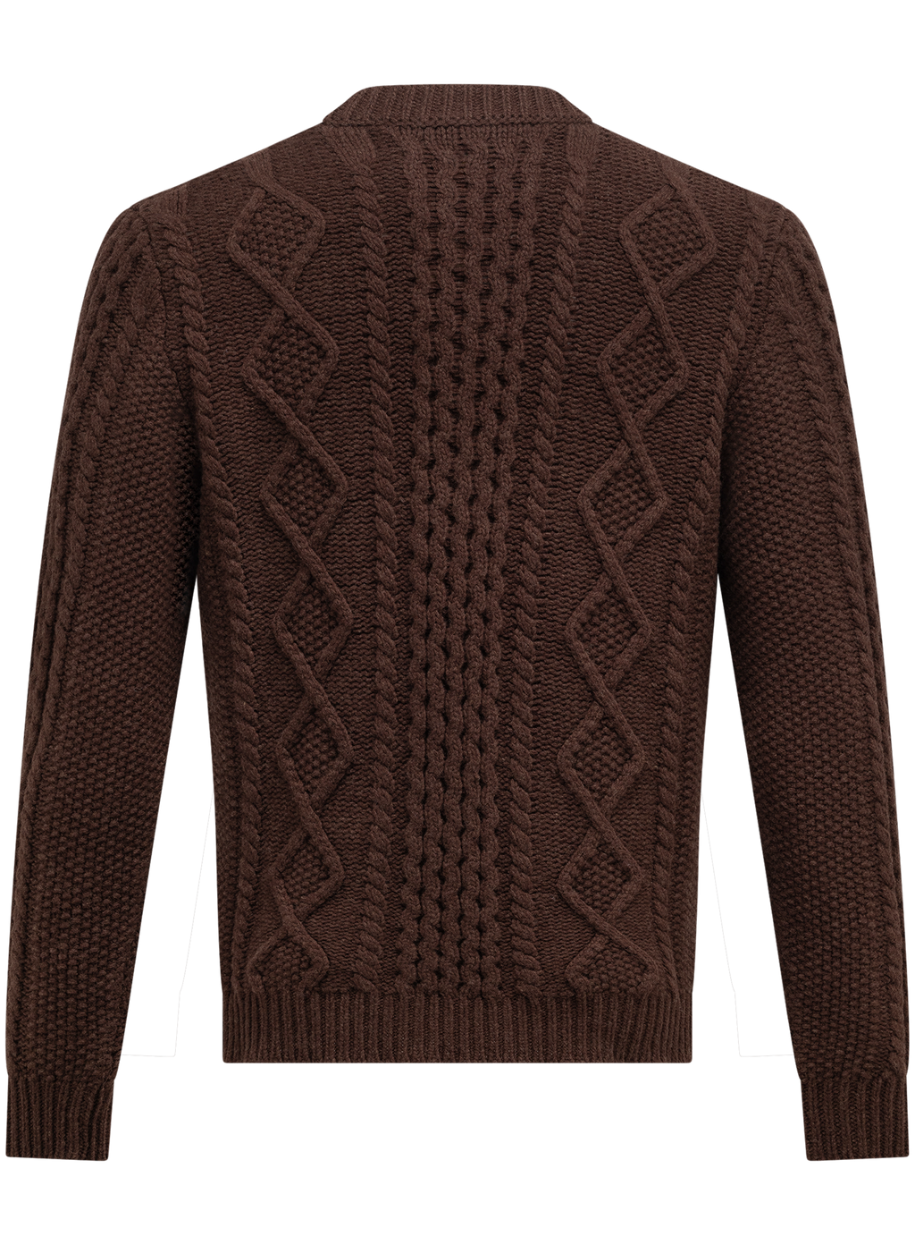 Kabeltrui in wol | TAUPE BRUIN