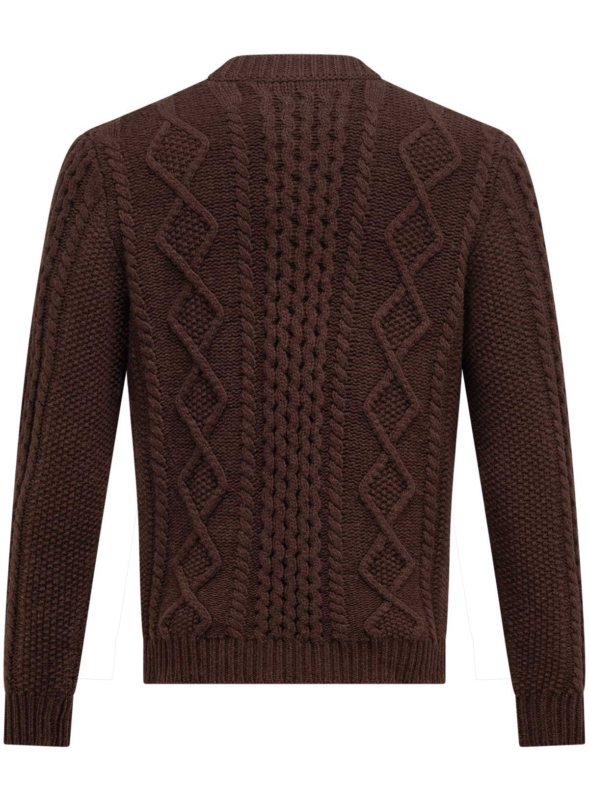 Kabeltrui in wol | TAUPE BRUIN