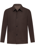 Overshirt in wol stretch | D.Bruin