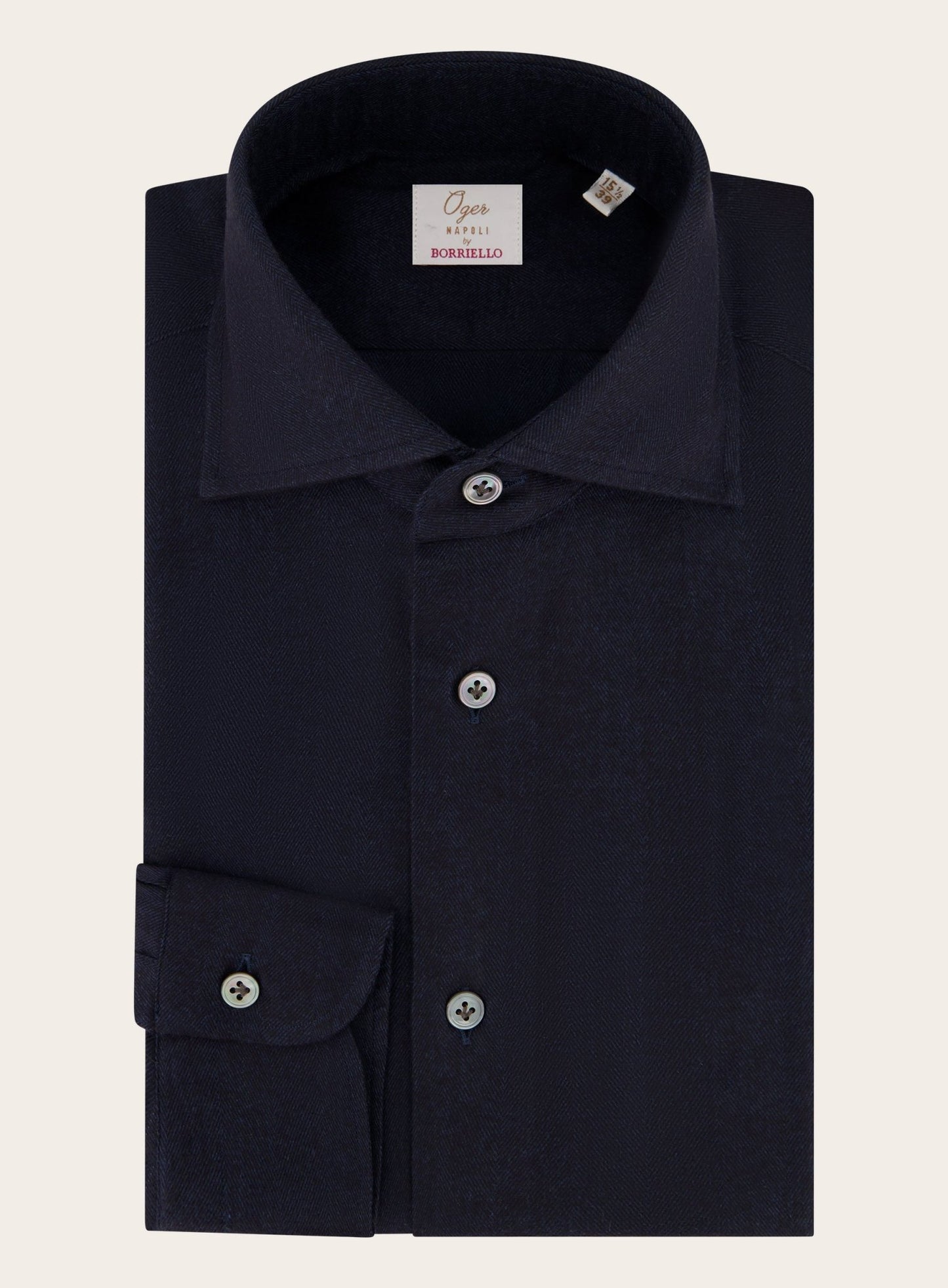 Napoli shirt van katoen en cashmere | BLUE NAVY