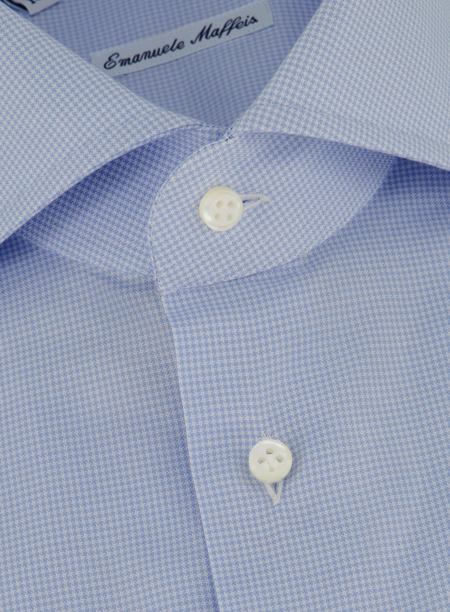 Pied-de-poule shirt van katoen | L.Blauw