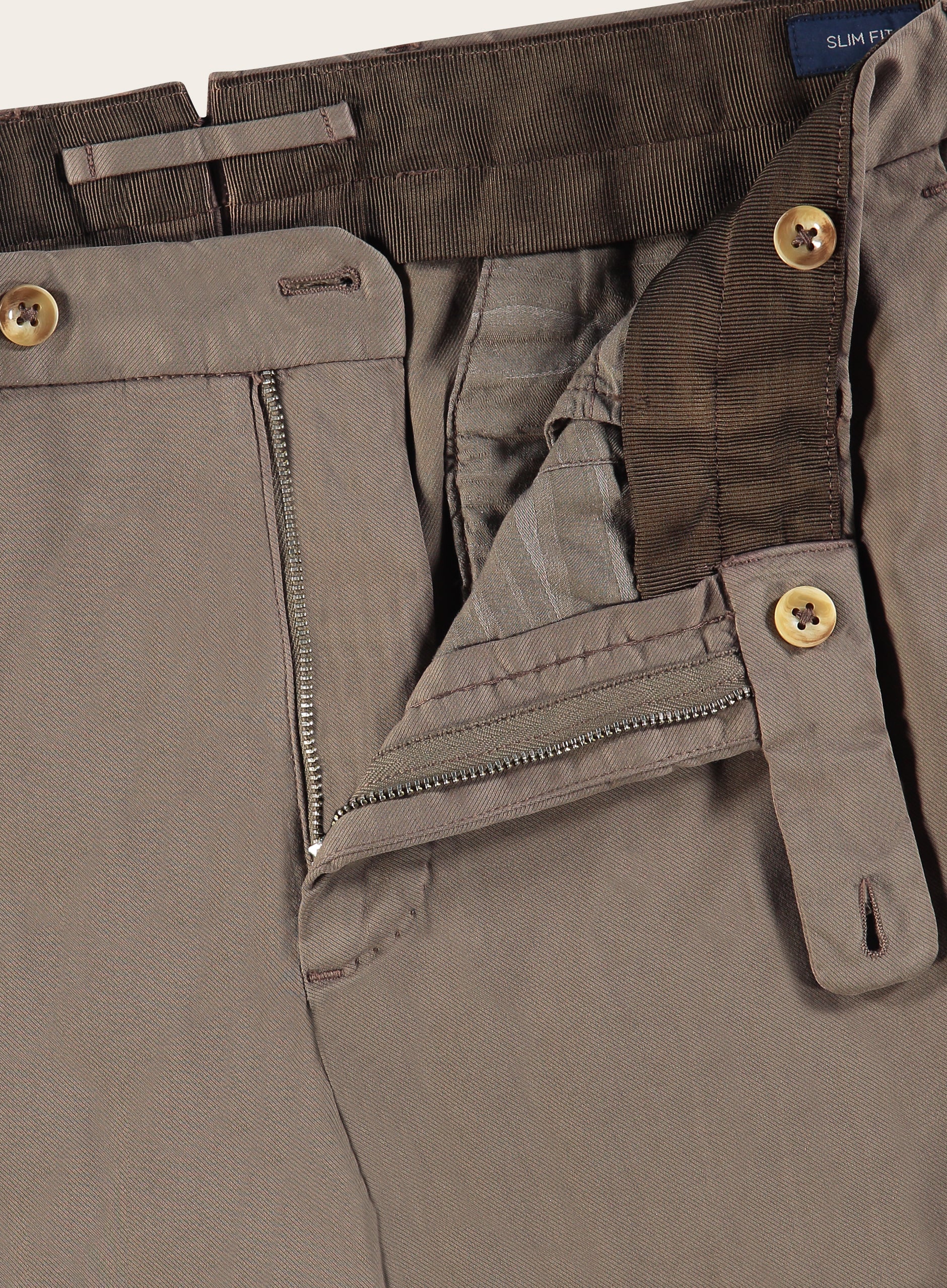 Slim-fit chino van katoen | FULL_WIDTH | TAUPE