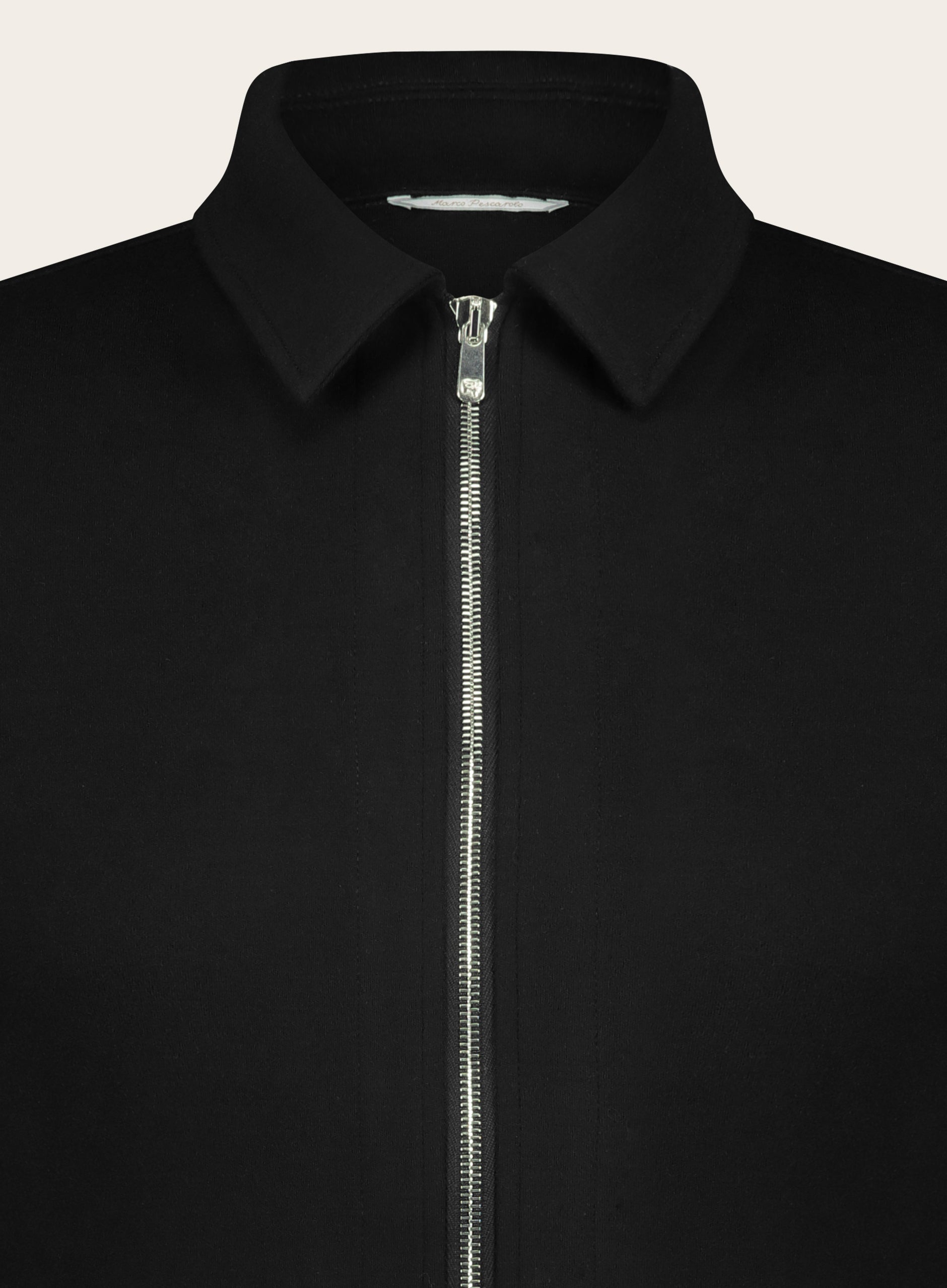 Slim-fit rotsvest van wol en cashmere | Zwart