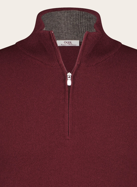 Ritsvest van wol en cashmere | Rood