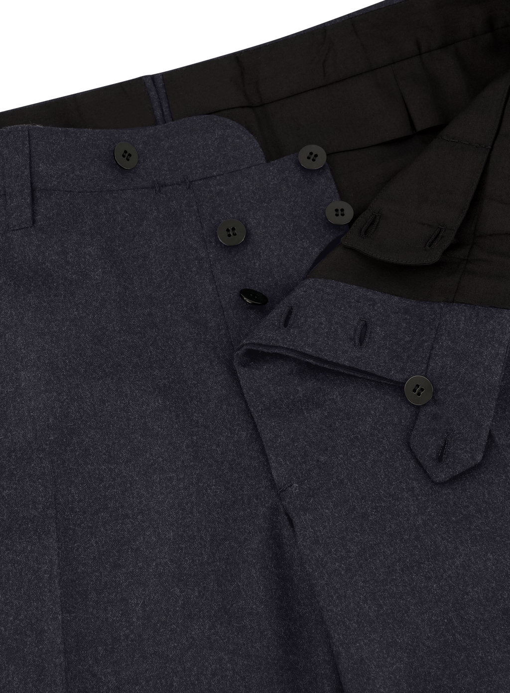 Handgemaakte pantalon van wol en cashmere | FULL_WIDTH |Antraciet