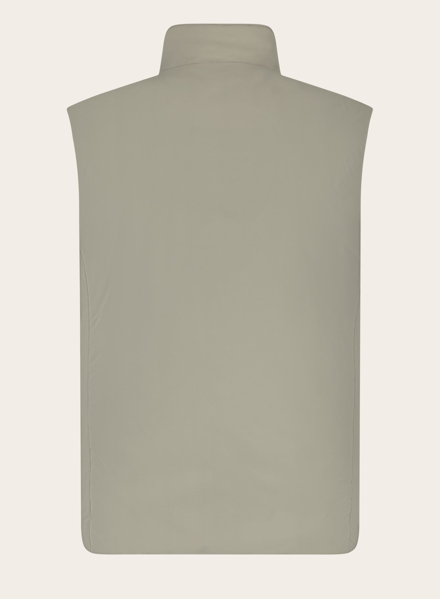 Bodywarmer met opstaande kraag | TAUPE