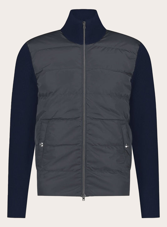 Gewatteerd jack van wol | BLUE NAVY