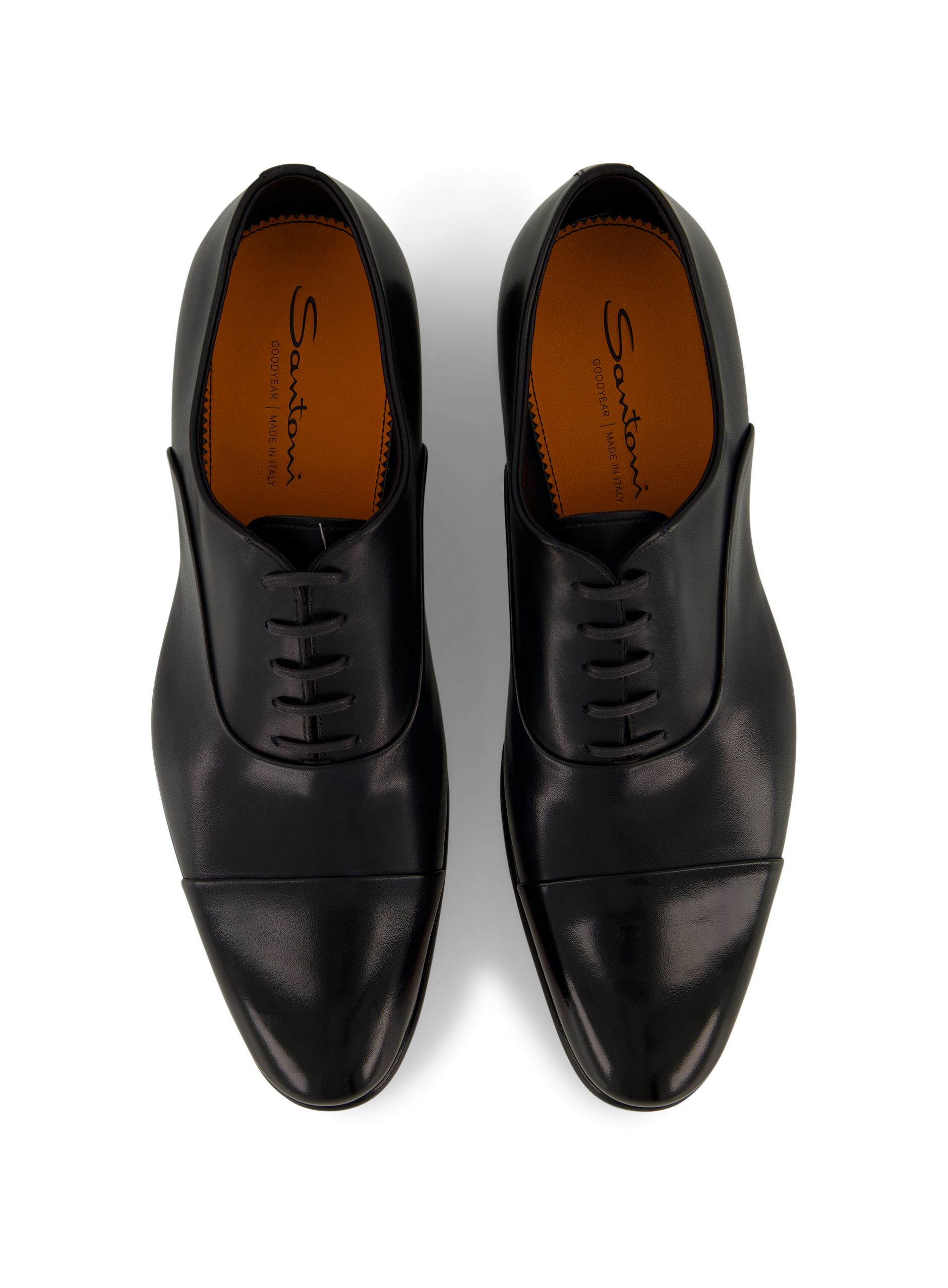 Oxford veterschoen van leer | BLUE NAVY