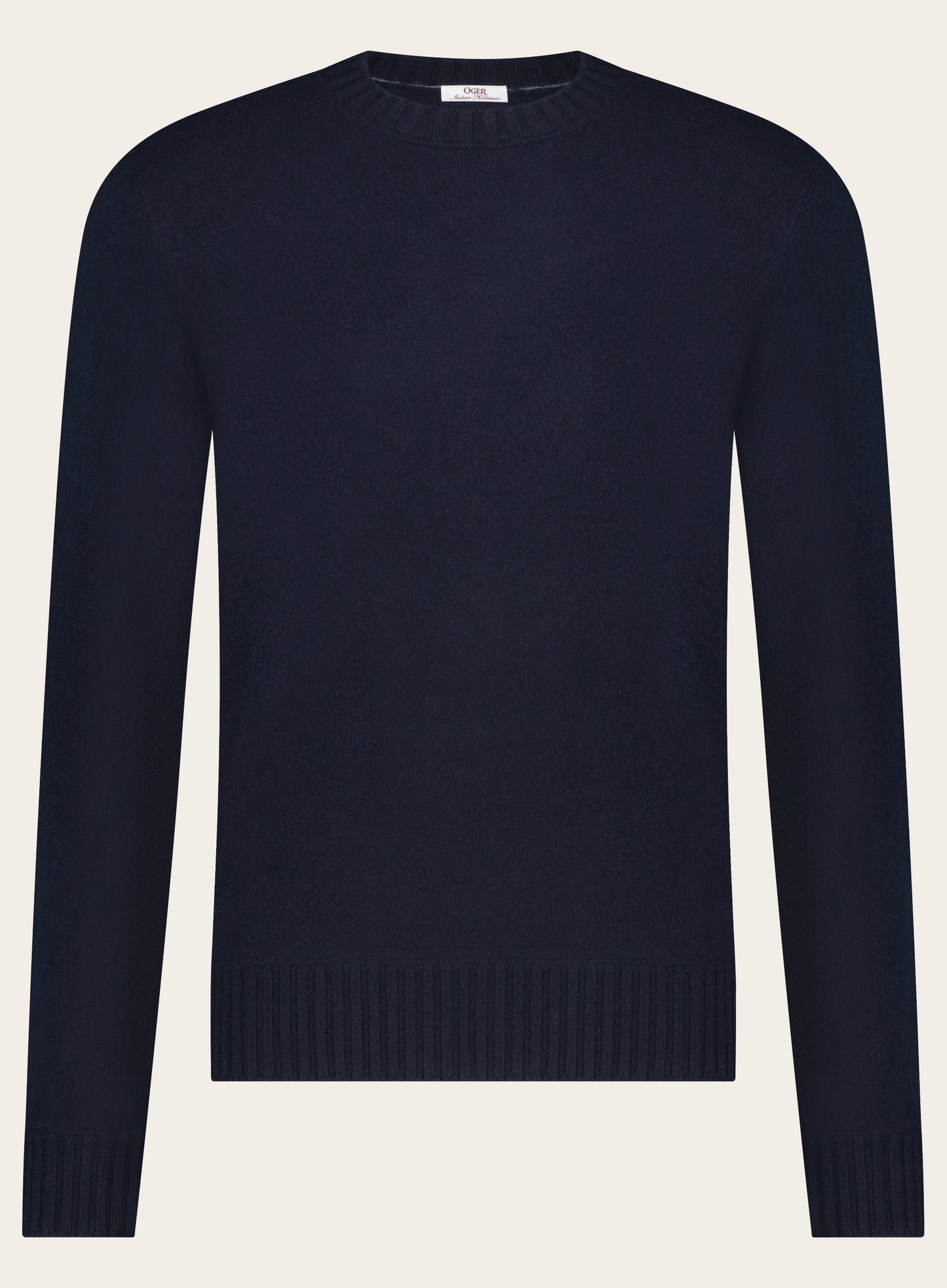 Ronde hals trui van virgin wol | BLUE NAVY