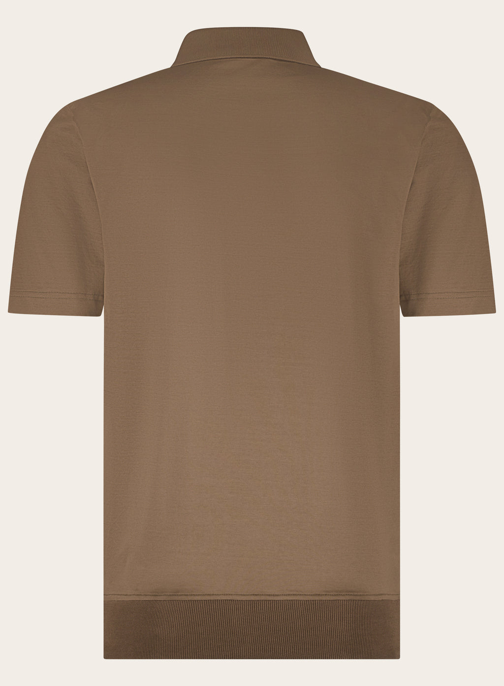 Buttonless polo van katoen | Camel