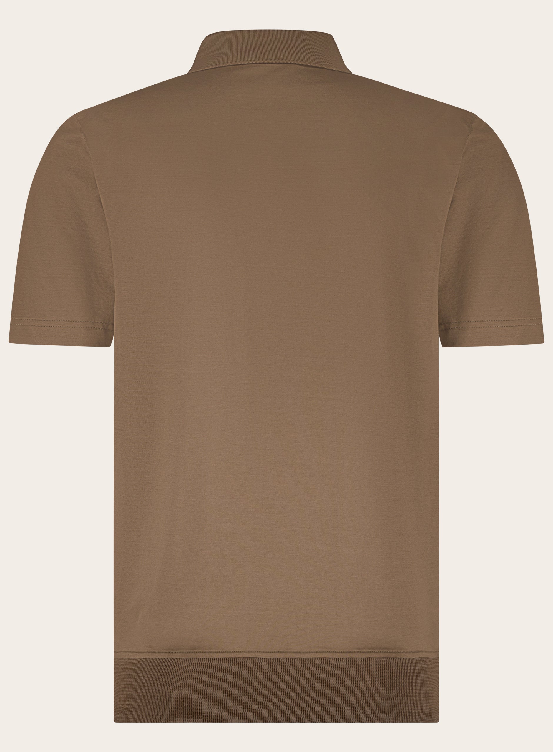 Buttonless polo van katoen | Camel