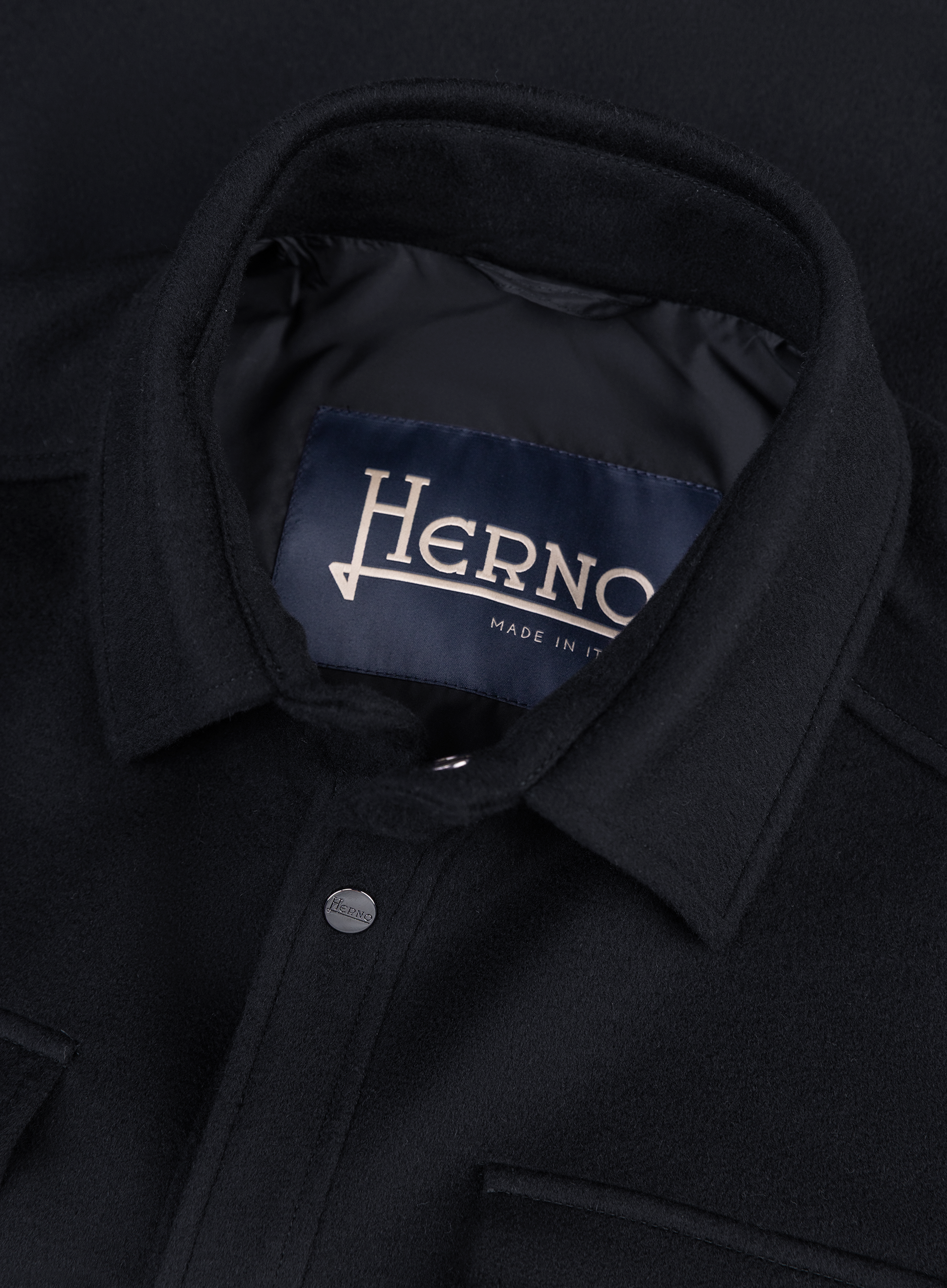 Shacket van wol en cashmere | FULL_WIDTH | BLUE NAVY