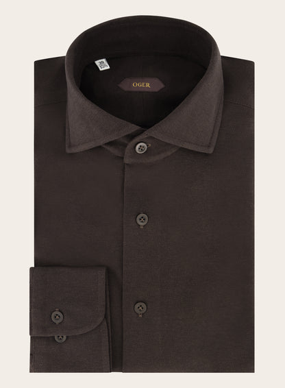 Slim-fit shirt van katoen | D.Bruin
