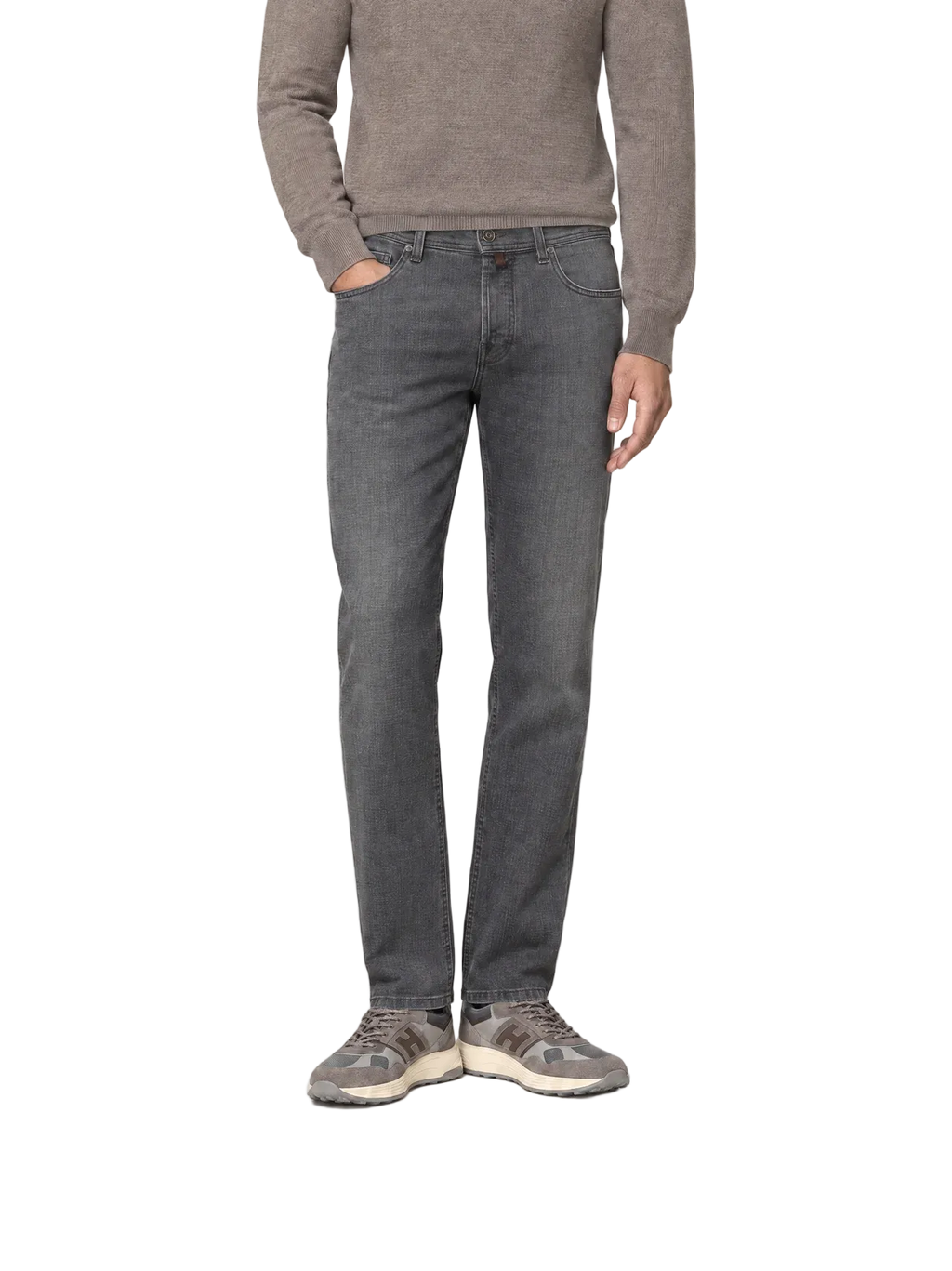 Bard jeans in katoen stretch | FULL_WIDTH |  MODEL | Grijs