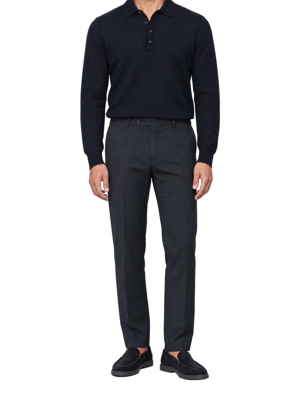 Broek in wol | FULL_WIDTH |  MODEL | BLUE NAVY