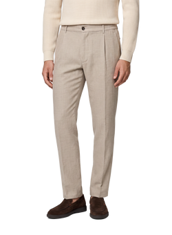 Pantaloni jogger uomo in lana stretch | FULL_WIDTH | Beige