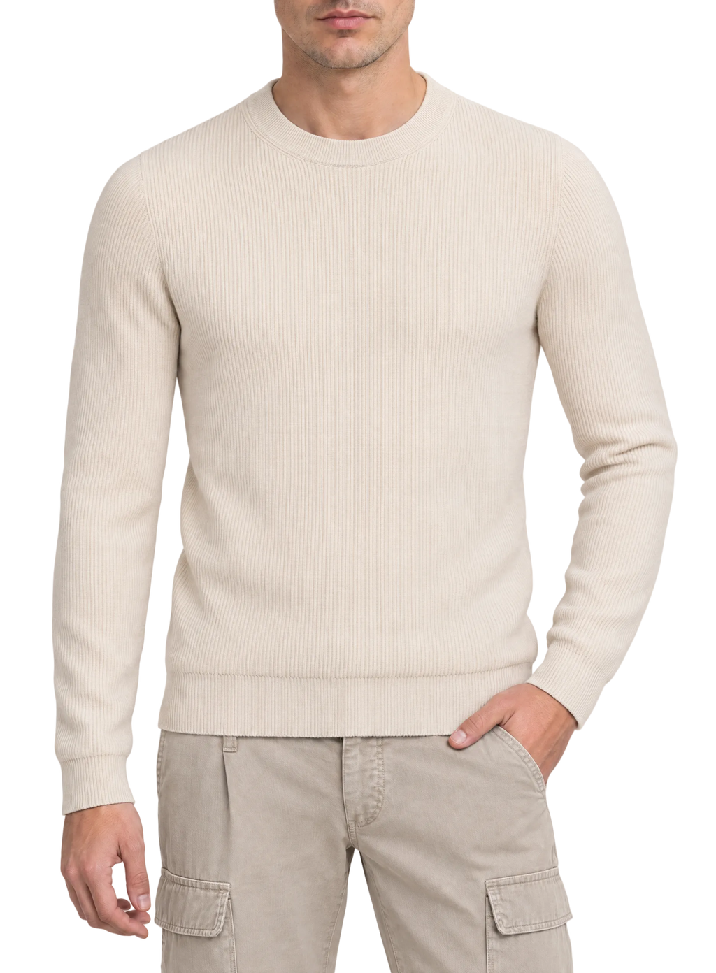 Ronde hals trui in cashmere | FULL_WIDTH |  MODEL | ROOM-WIT