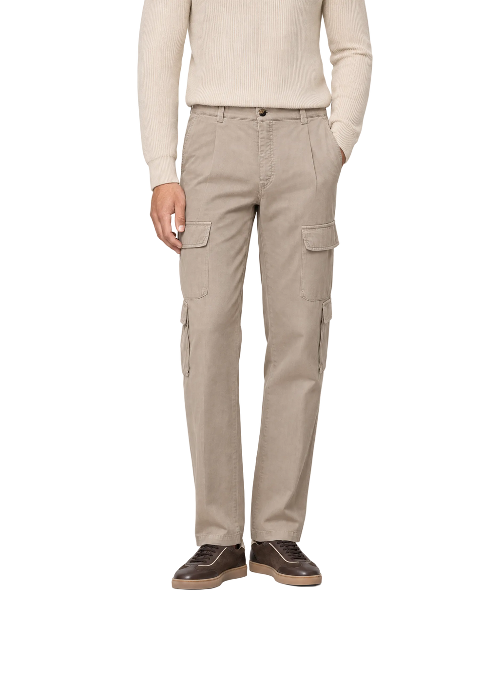 Cargobroek in katoen | FULL_WIDTH |  MODEL | Beige
