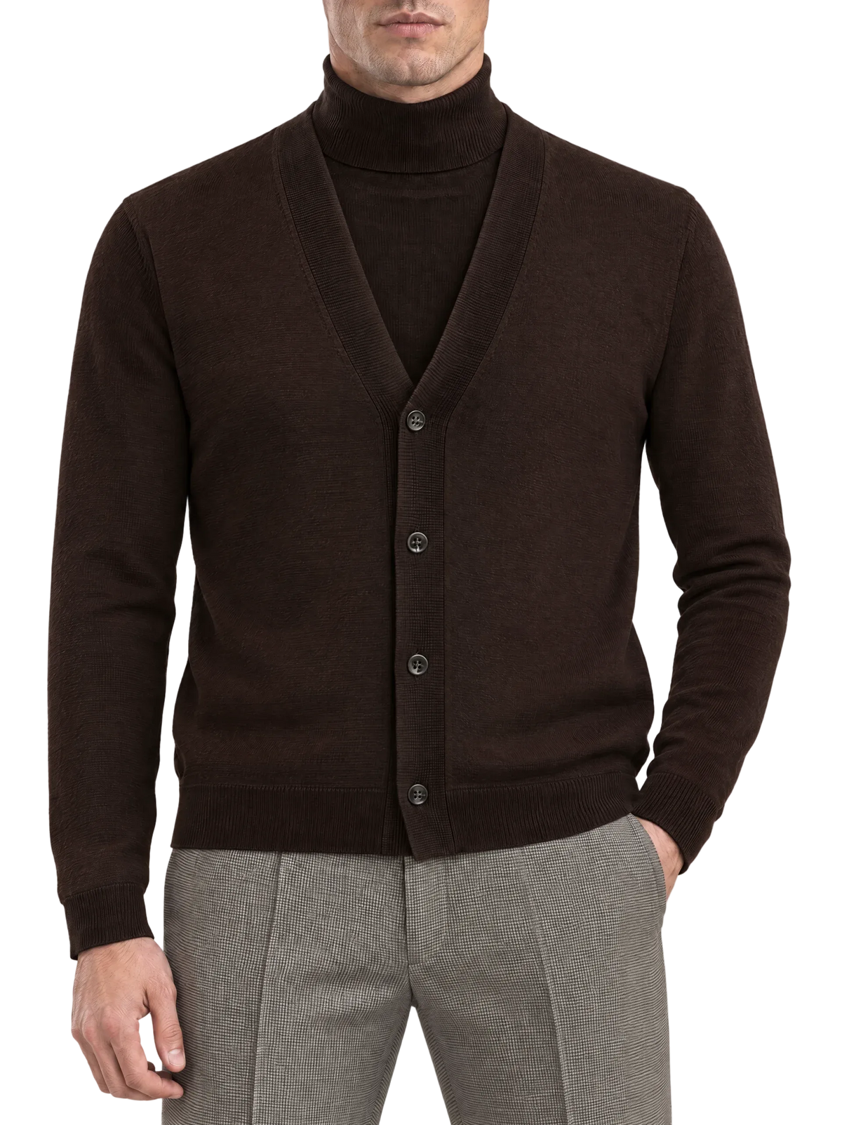 Knoopvest in wol | FULL_WIDTH |  MODEL | D.Bruin