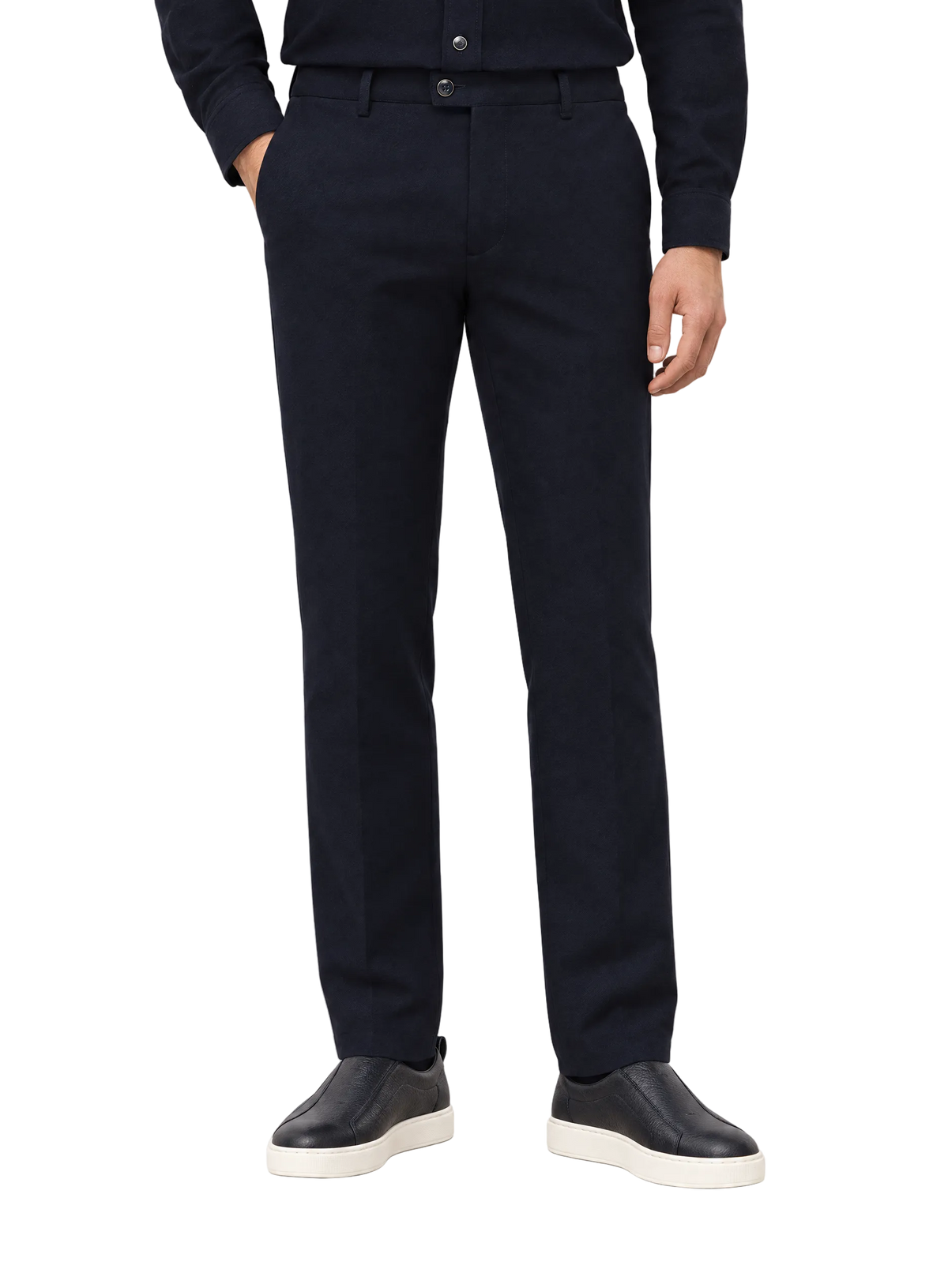 Broek in wol | FULL_WIDTH |  MODEL | BLUE NAVY