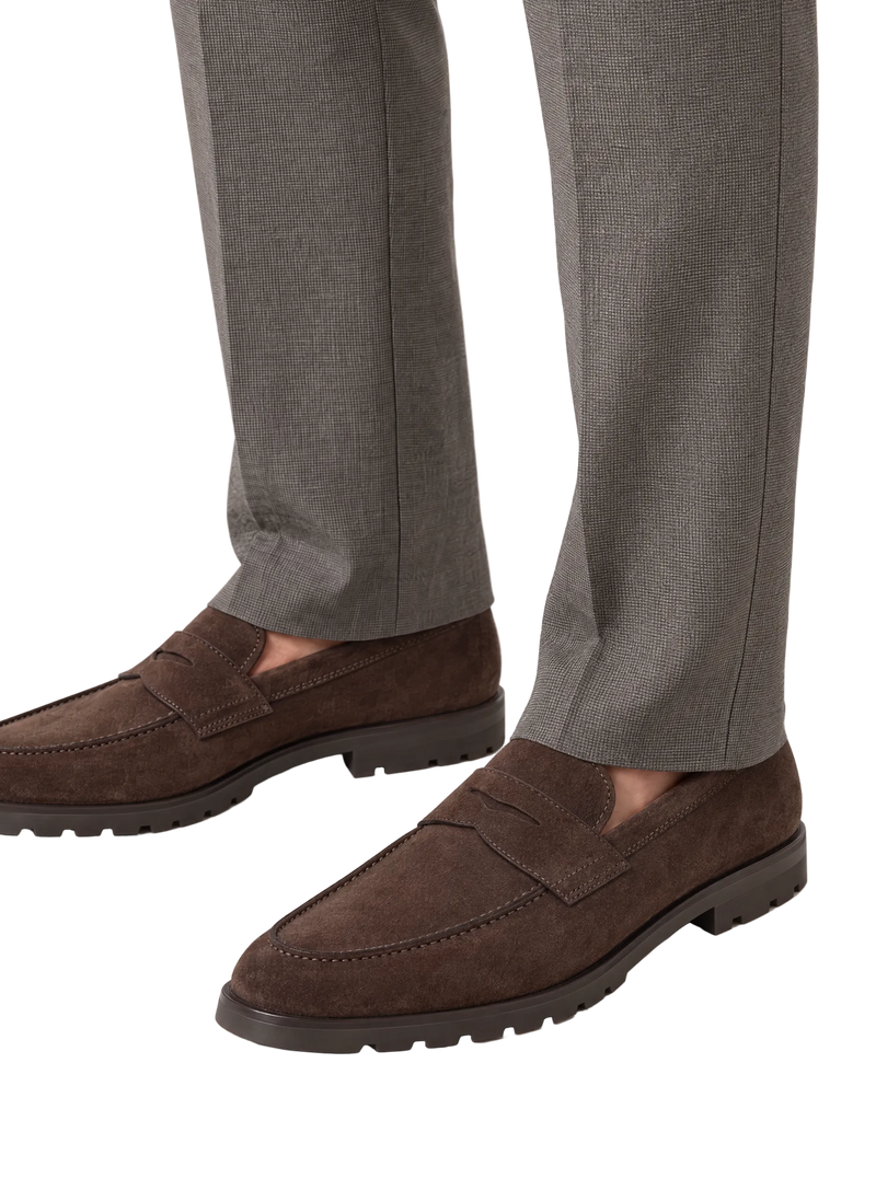 Penny loafers van suède met rubberen zool | FULL_WIDTH |  MODEL | D.Bruin