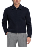 Bomberjack in wol | FULL_WIDTH |  MODEL | BLUE NAVY
