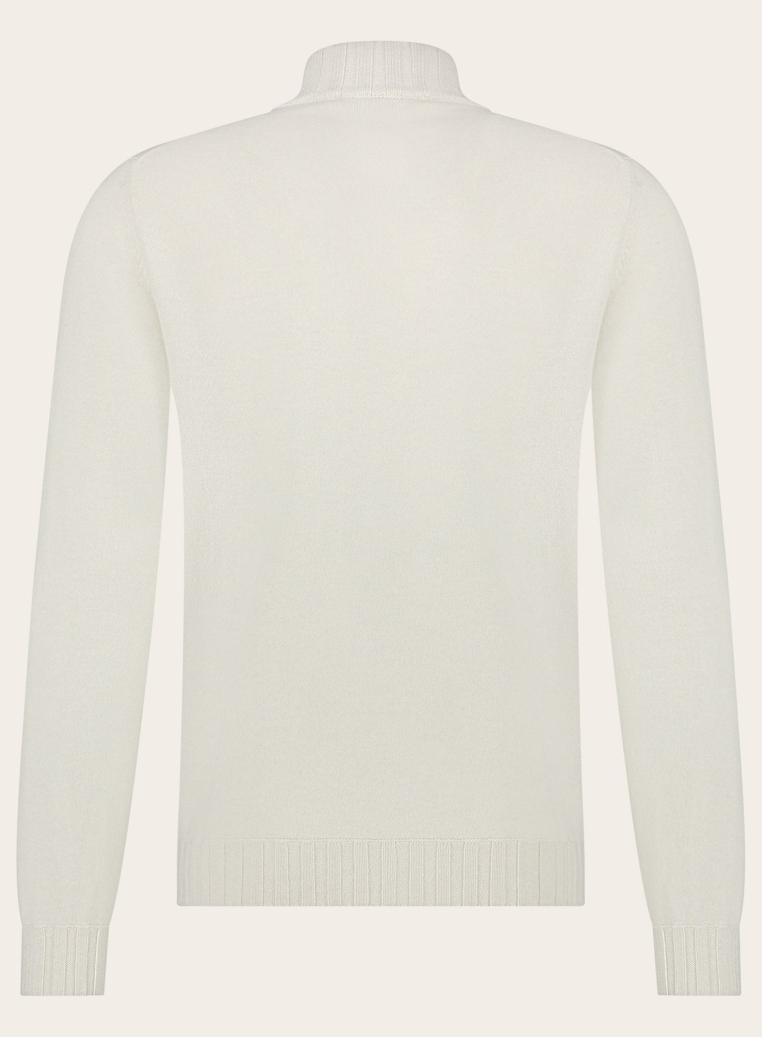 Ritsvest met opstaande kraag van cashmere | Beige