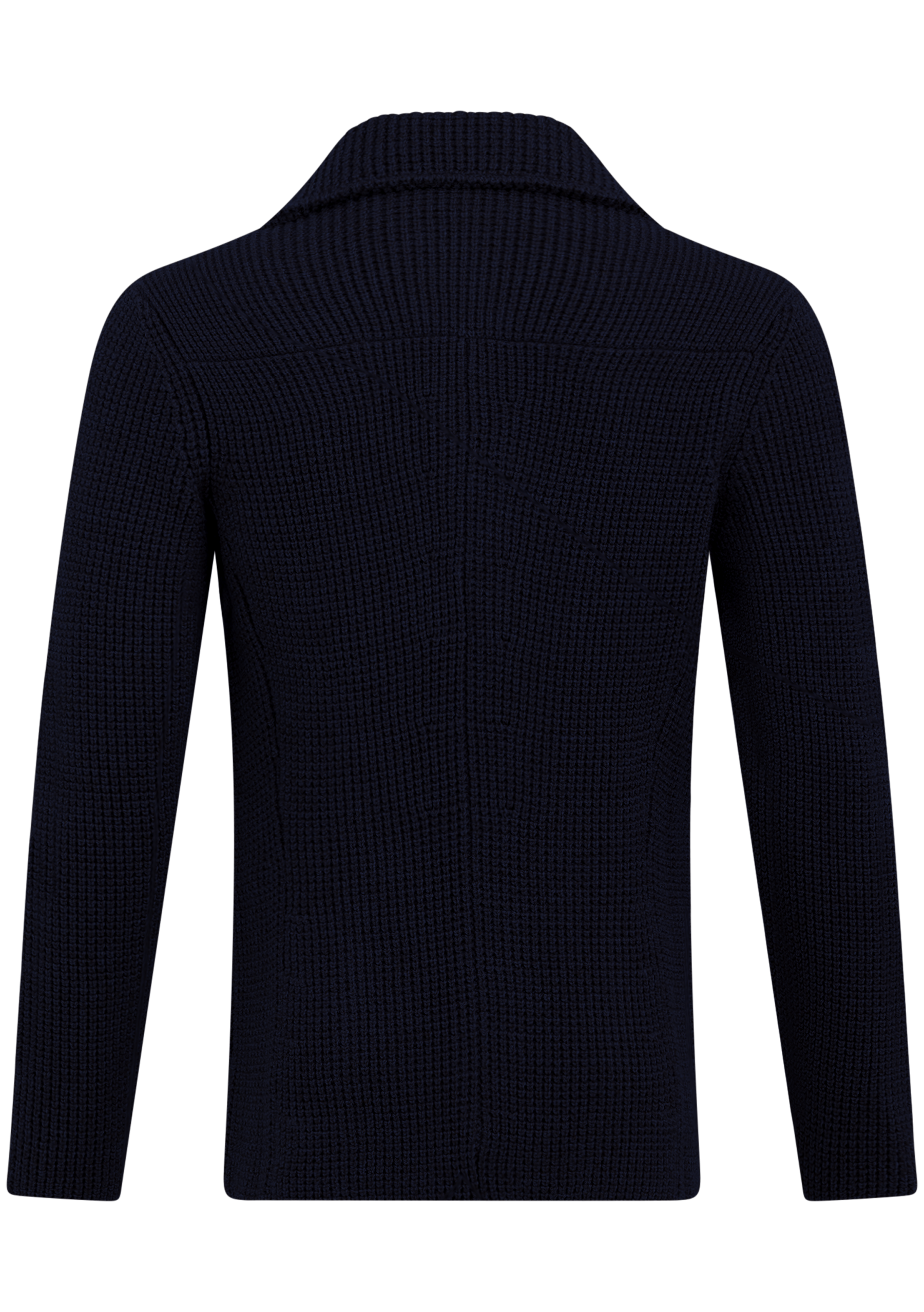 Knitted cardigan van scheerwol | BLUE NAVY