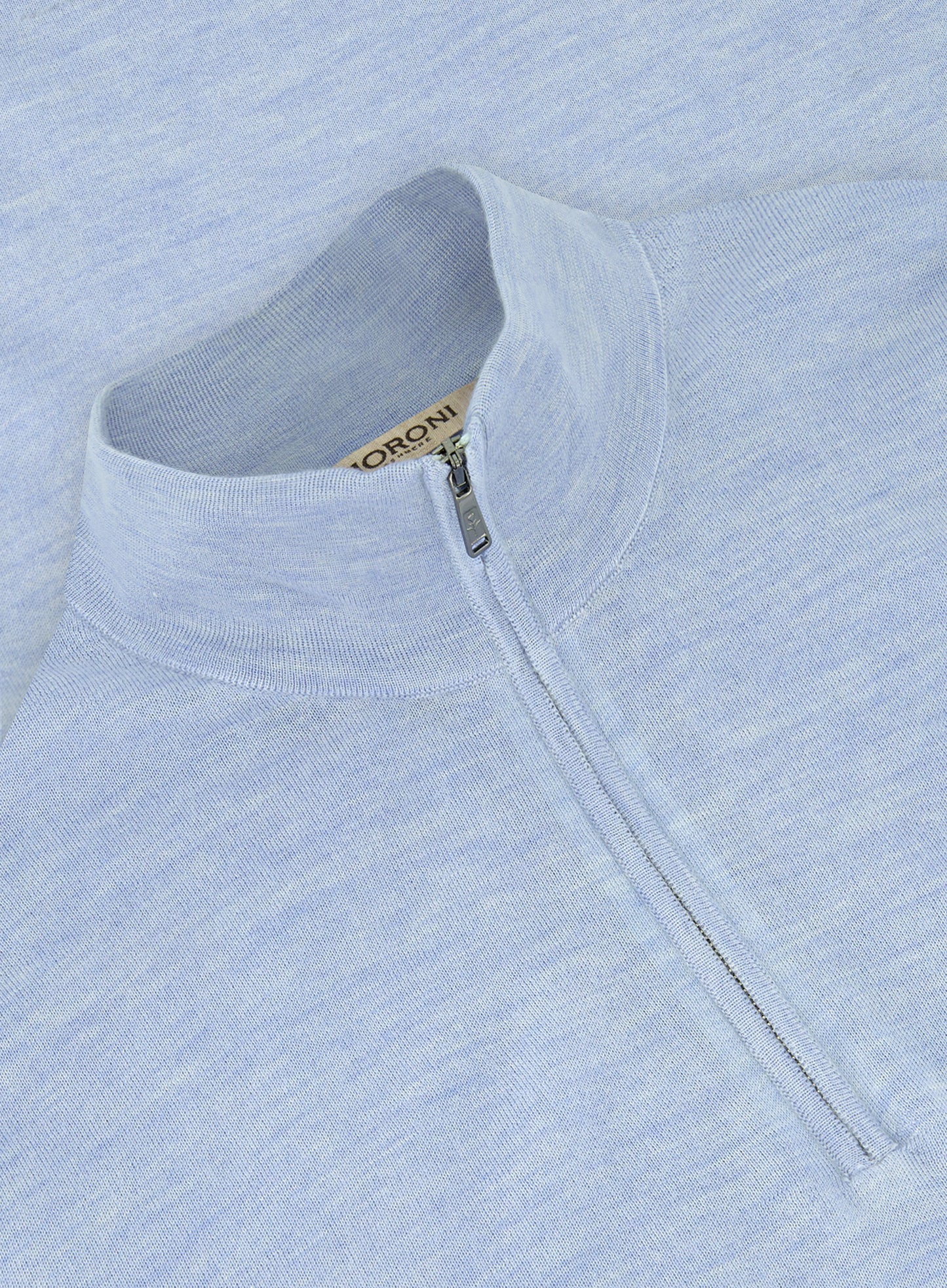 Half-zip ritsvest van cashmere en zijde | L.Blauw