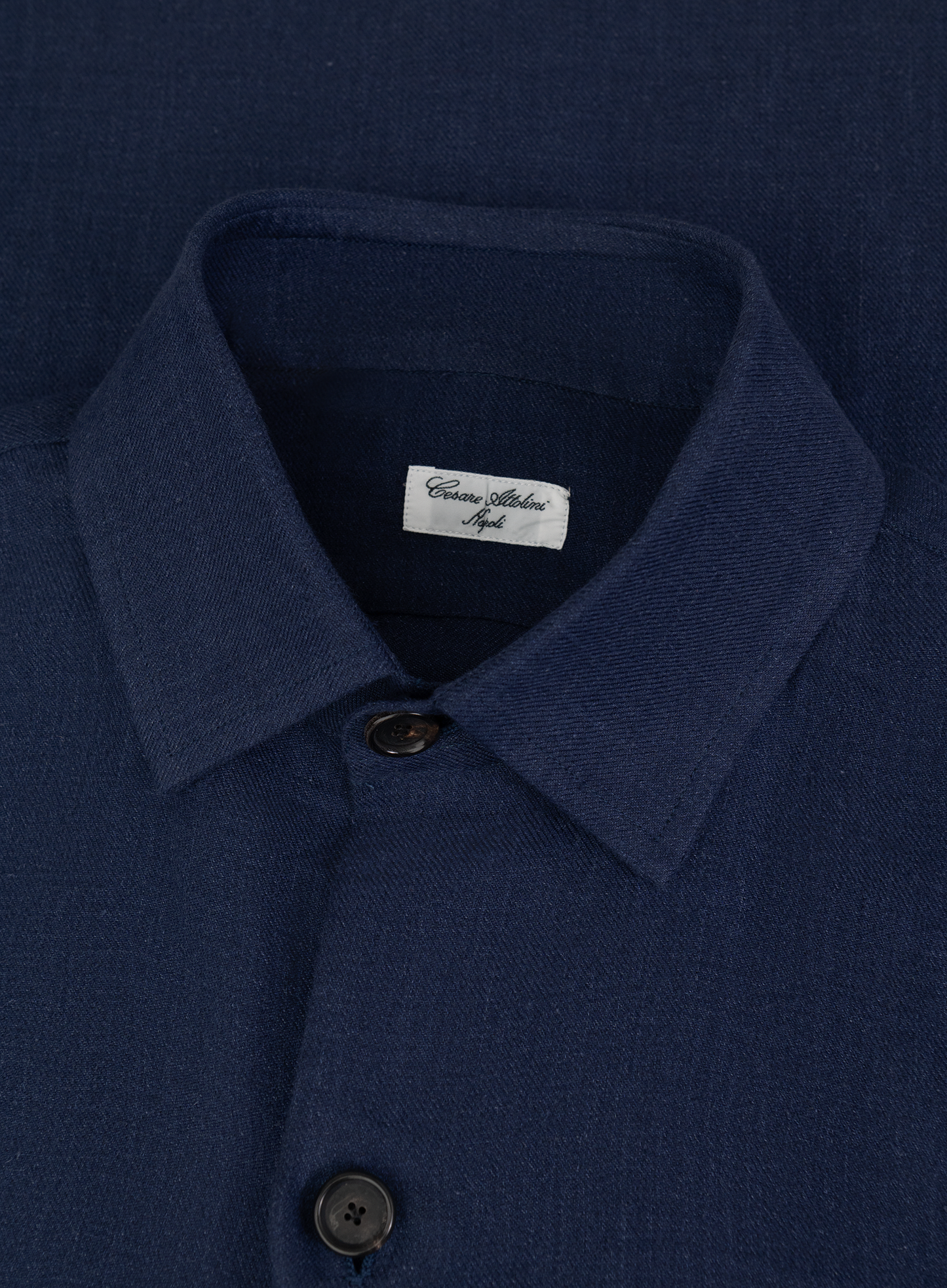 Handgemaakt linnen overshirt | FULL_WIDTH | Blauw