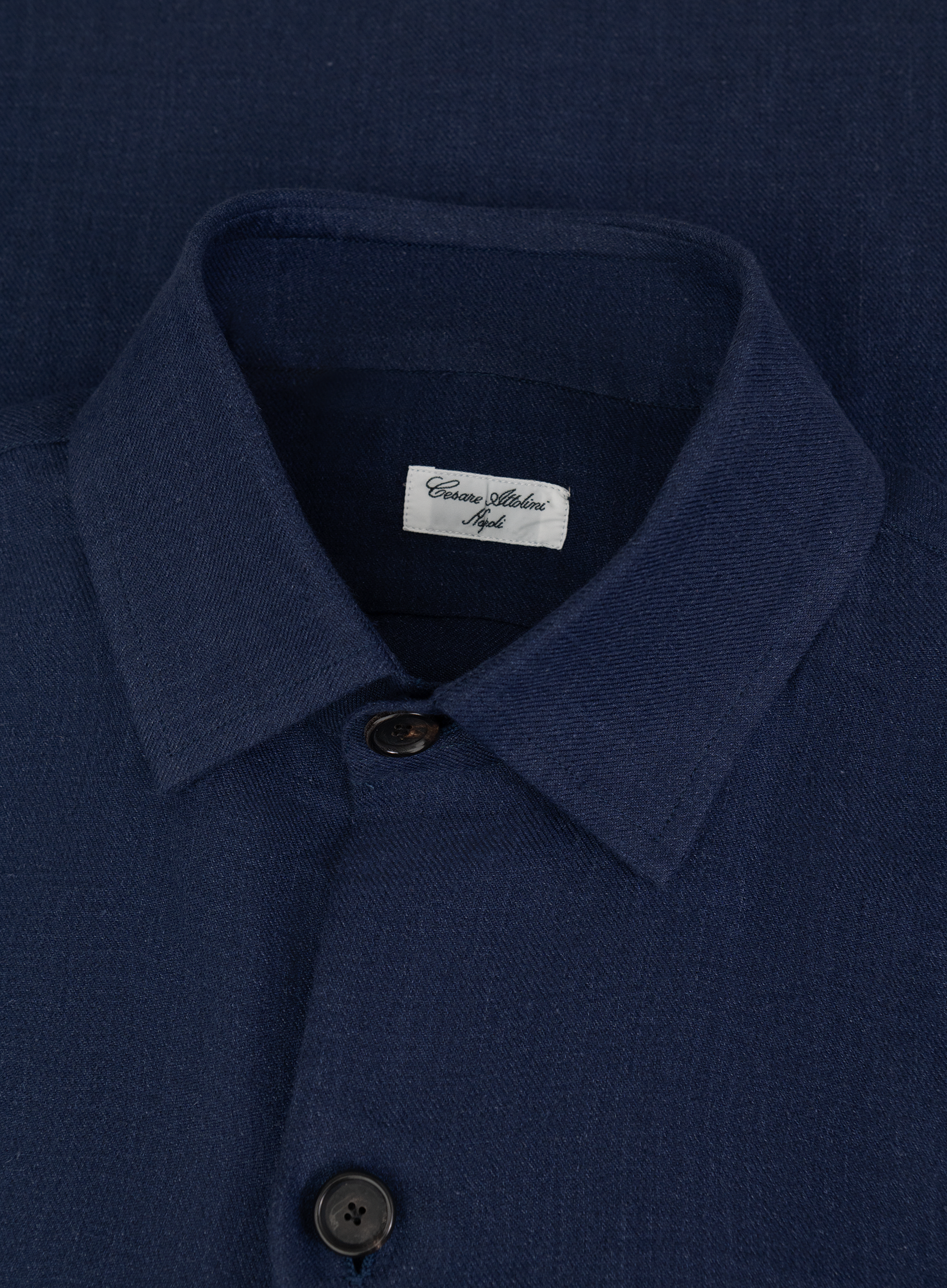 Handgemaakt linnen overshirt | FULL_WIDTH | Blauw