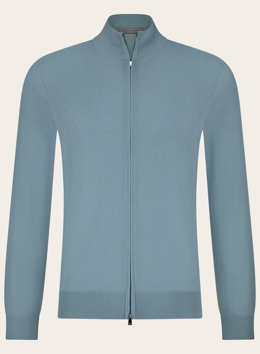 Ritsvest van cashmere en zijde | Aqua