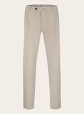 Bandplooi pantalon van katoen | GRIJS-BEIGE
