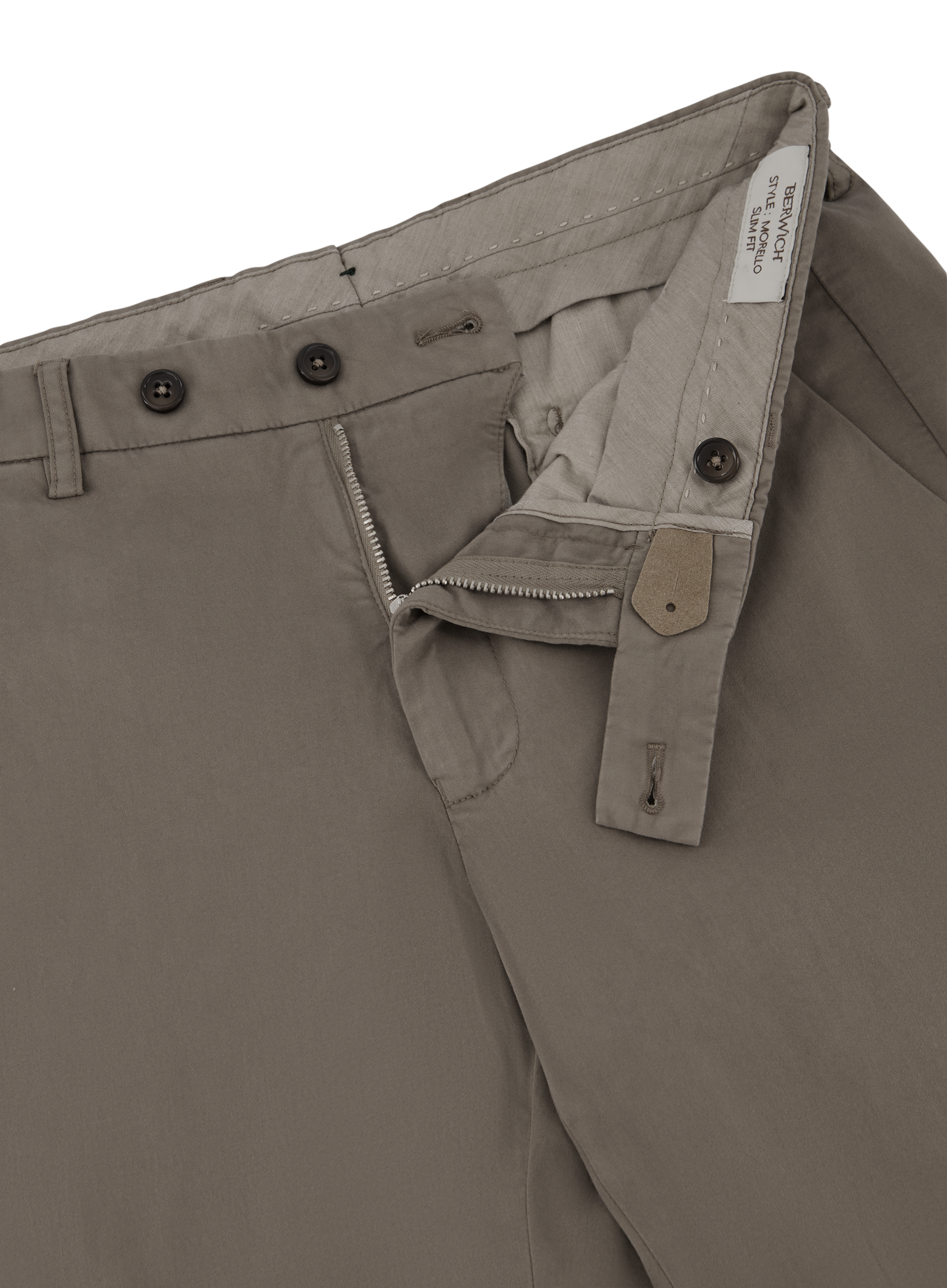 Pantalon van katoen en lycocell | FULL_WIDTH | TAUPE