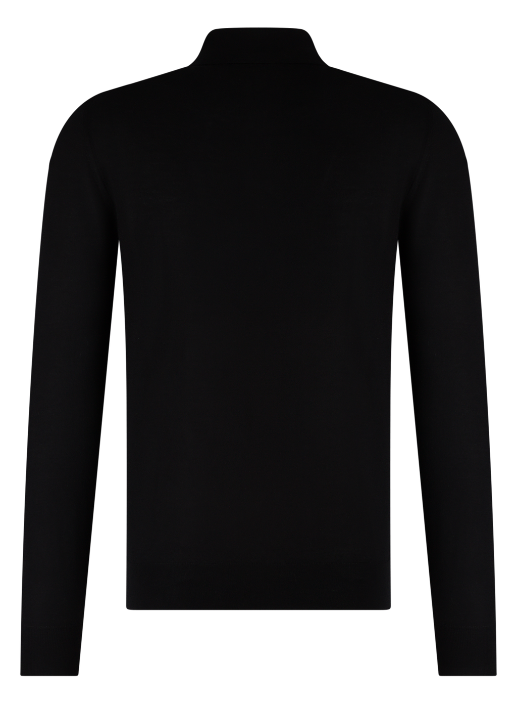 Polo van cashmere en zijde | Zwart