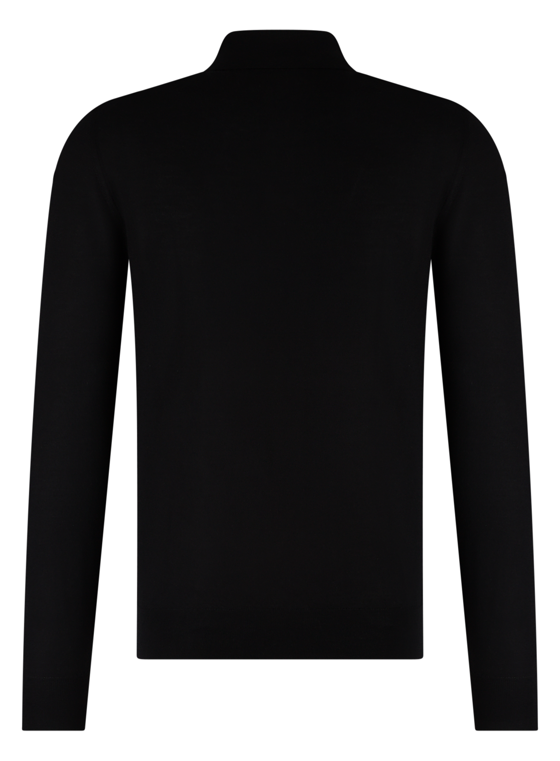 Polo van cashmere en zijde | Zwart