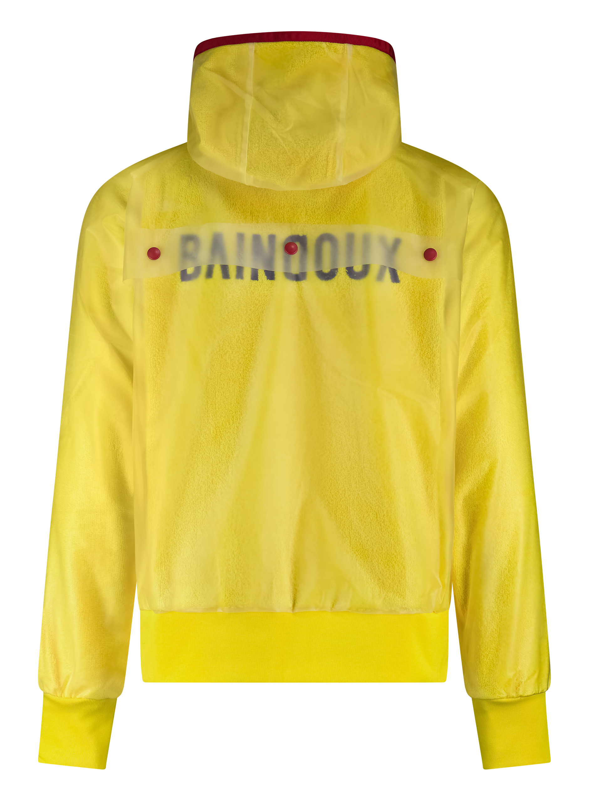 Waterafstotende jas van badstof | Geel