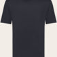 T-shirt van zijde en katoen | BLUE NAVY