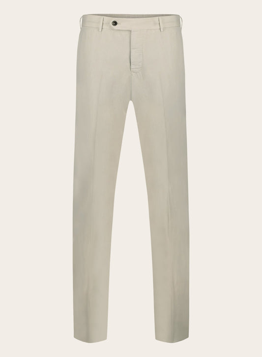 Slim-fit pantalon in linnen-blend | Beige