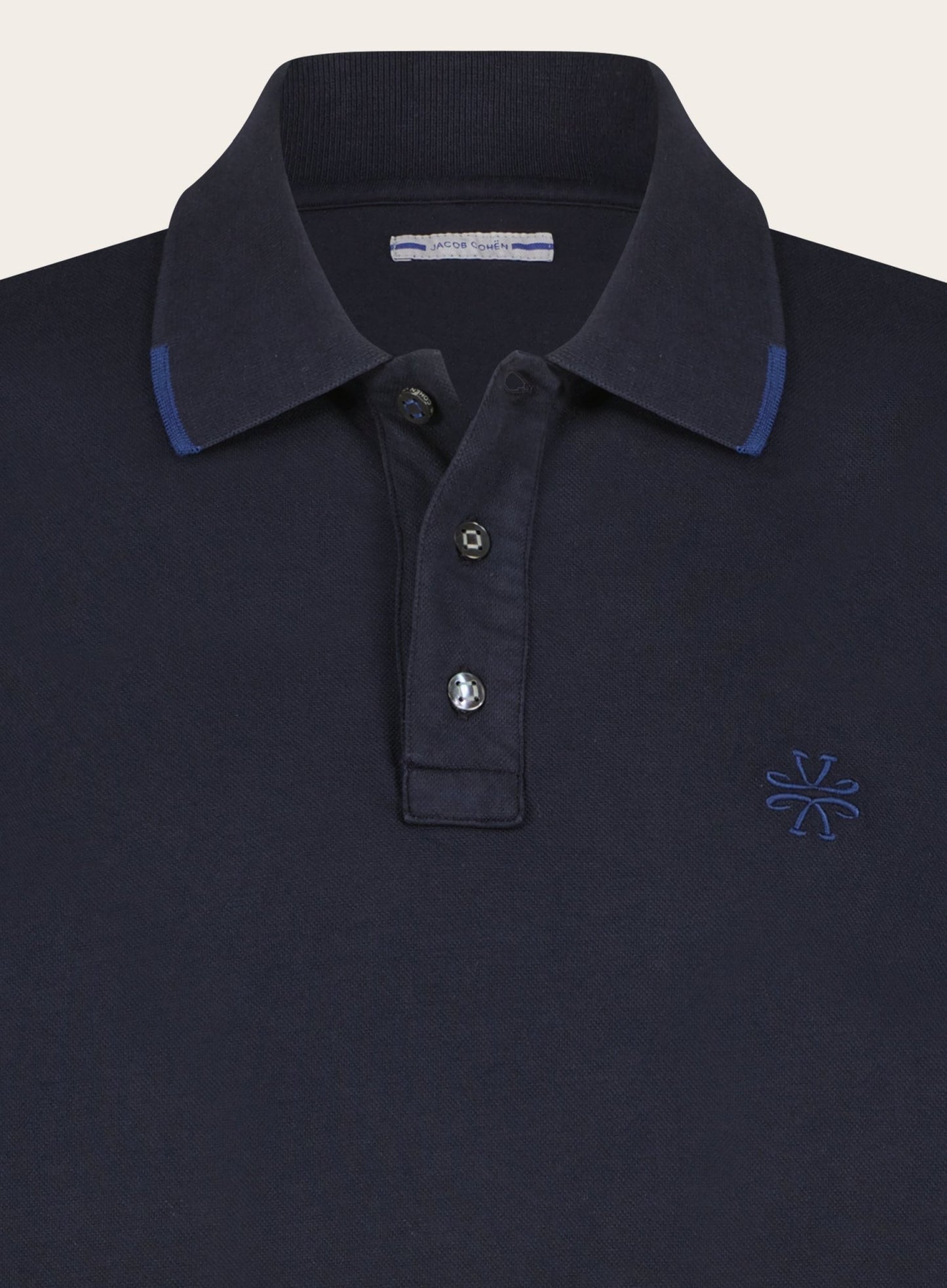 Regular-fit piqué polo | BLUE NAVY