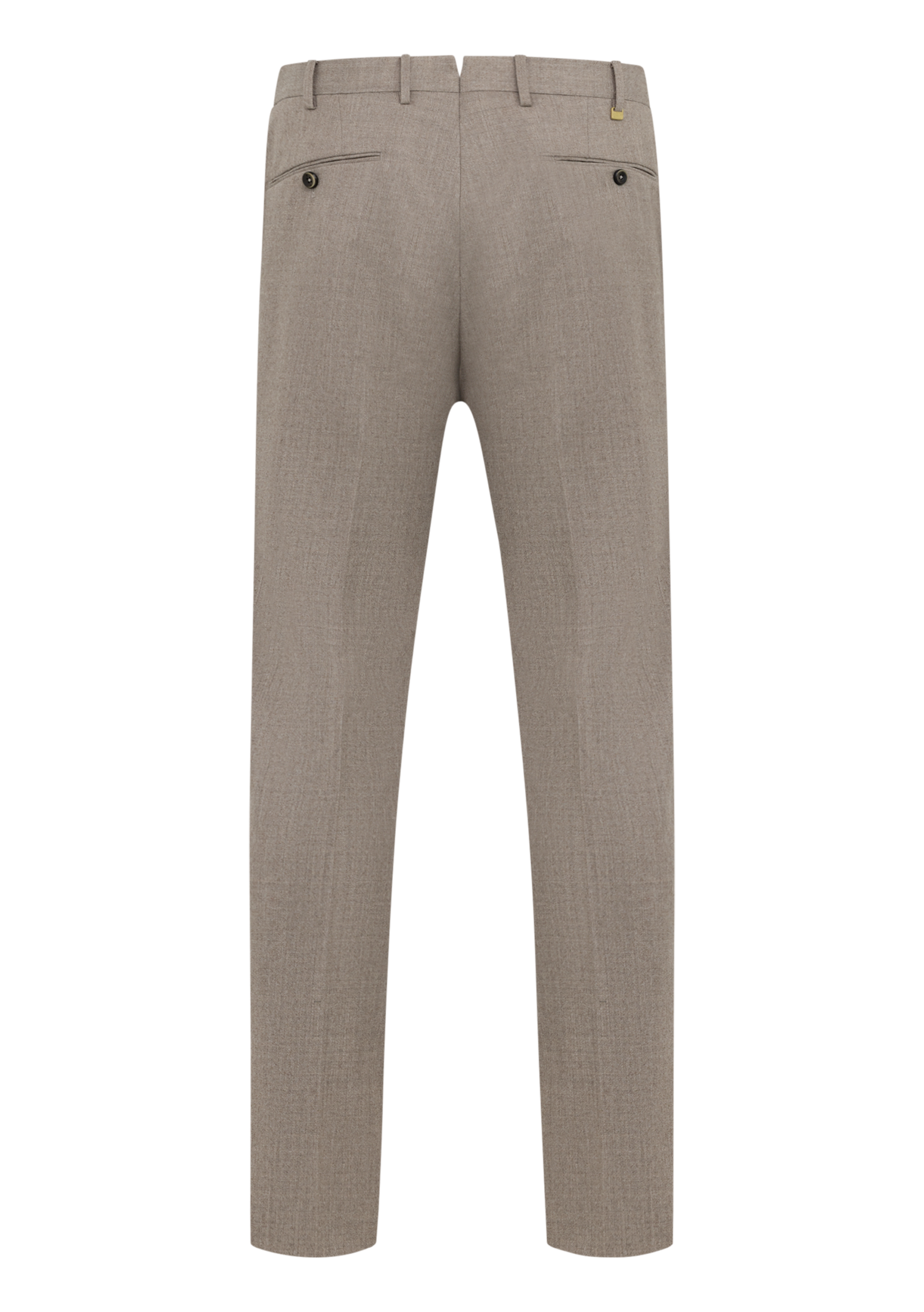 Pantalon van wol en zijde | TAUPE