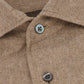 Slim-fit shirt van katoen en cashmere | TAUPE