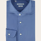 Stretch shirt van katoen | Blauw