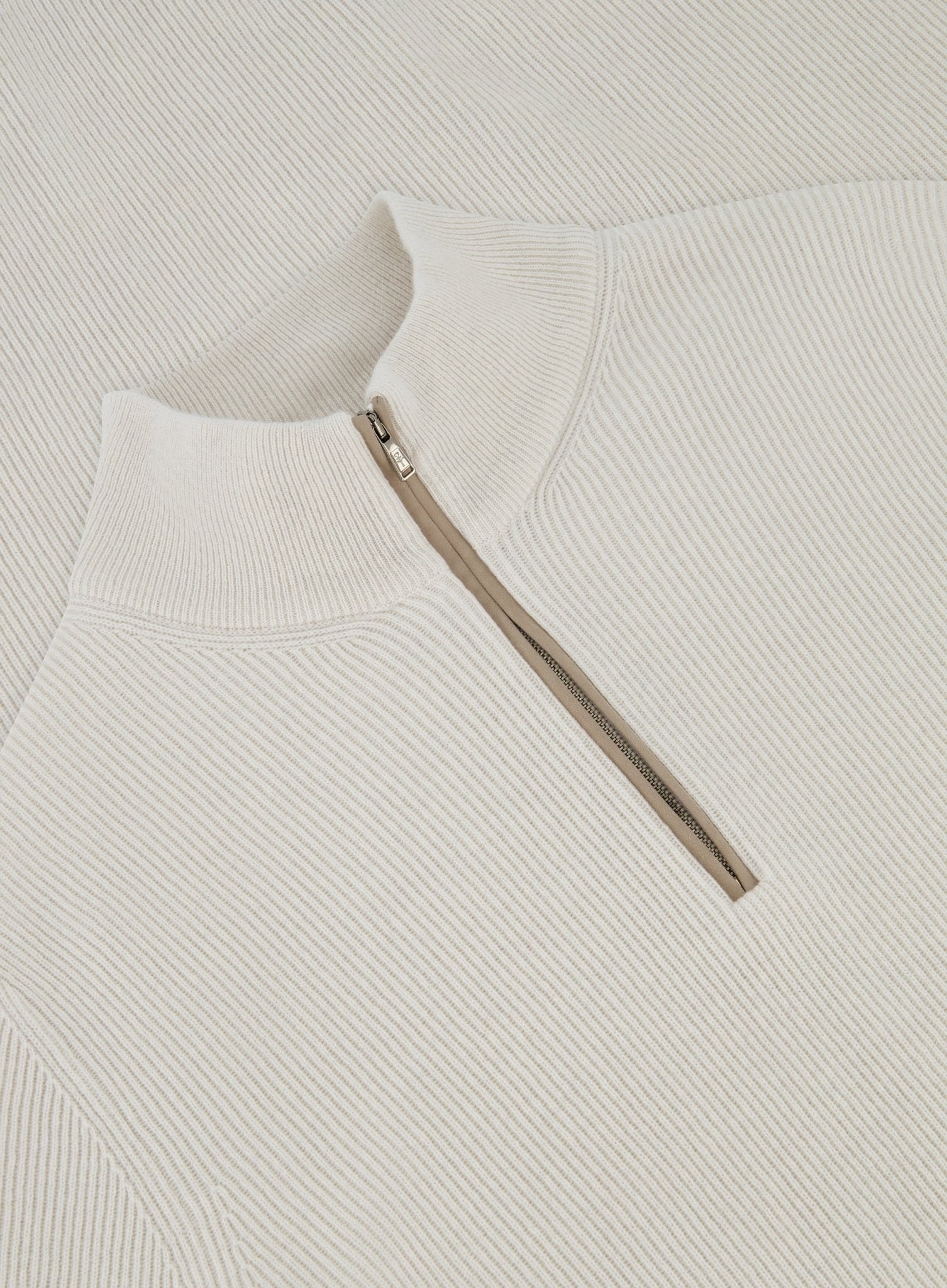 Half-zip trui van cashmere | Beige