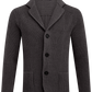 Knitted cardigan van scheerwol | TAUPE