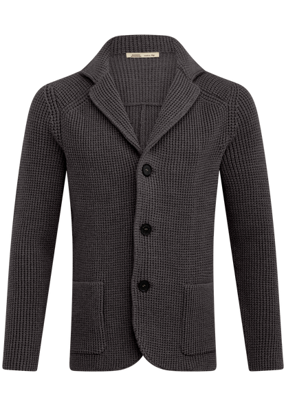 Knitted cardigan van merino wol | TAUPE