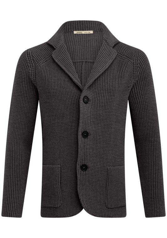 Knitted cardigan van merino wol | TAUPE