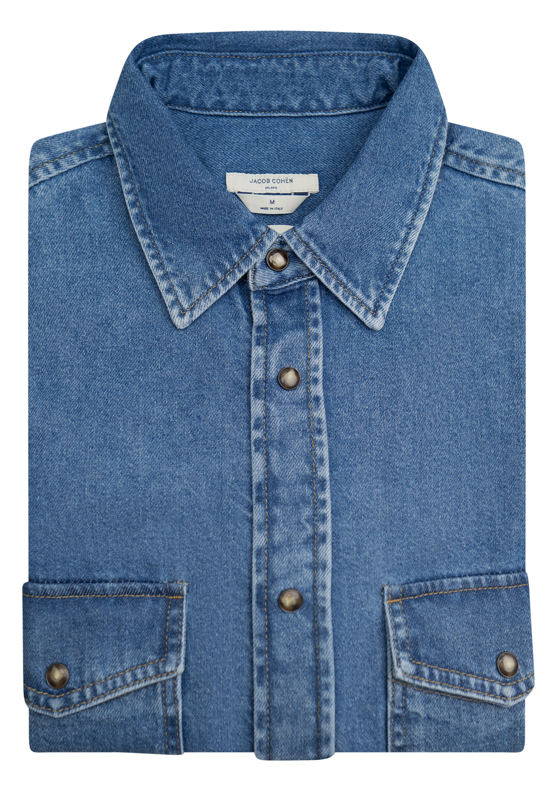 Katoenen denim shirt | FULL_WIDTH | JEANS BLAUW
