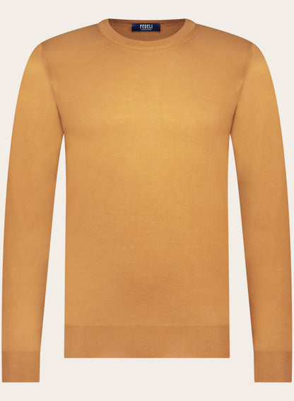 Slim-fit Argentina trui van cashmere en zijde | Oranje