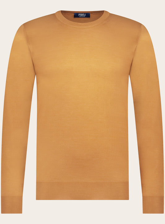 Slim-fit Argentina trui van cashmere en zijde | Oranje